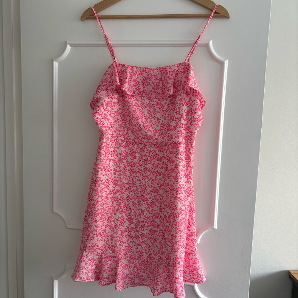 Trixxi Pink Floral Dress with Spaghetti Straps